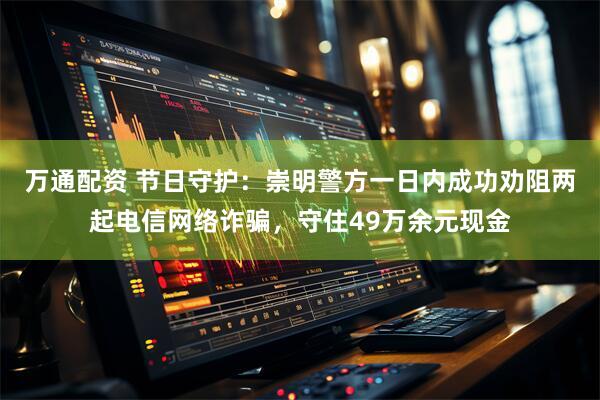 万通配资 节日守护：崇明警方一日内成功劝阻两起电信网络诈骗，守住49万余元现金